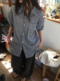 [unisex] Fusile Check Over Short Sleeve Shirt