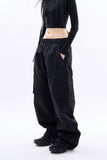 Tieri banding cargo wide pants