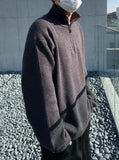 Hachi Knit Half zip-up jacket