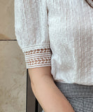 Charlene Jacquard Puff T-Blouse