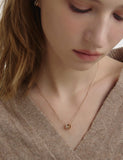 Champagne Full Moon Silver Duo Shine Necklace S