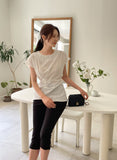 Want Me Short Sleeve Shirring Bendable Blouse