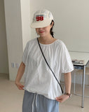 Muniku Shirring Puff Short Sleeve Blouse