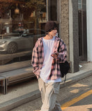 Candy hooded balloon check shirt