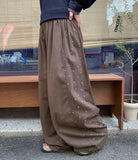 [BAONHAUS] Hokyo Star Color Matching Banding Wide Pants