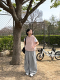 [unisex] Helkan Keyring Pintuck Banding Wide Pants