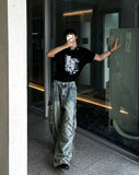 Ripen Strap Cargo Denim Pants