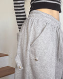 Maver Side Hem Snap Brushed Wide Pile Pants