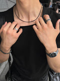 Black Beads Necklace