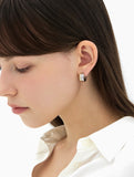 Triple Silver (C) Round Earrings M
