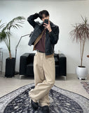 Carton back strap cotton pants