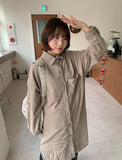 Kaneko Corduroy Shirt Long One Piece