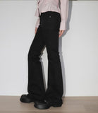 Lajeun Low Rise Slit Cotton Bootcut Pants