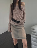 More Lettering See-Through Long-Sleeved
