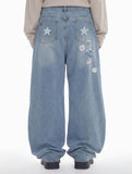 STAR + BADGE Wide Curved Jeans