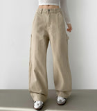 Carpenter Side Pocket Hip Y2K Wide Cotton Pants