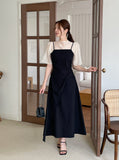 Elvi See-through Layered Half-Neck Blouse