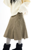Moss garment washed skirt