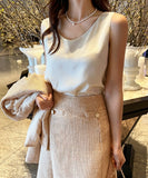 Dorian Satin Sleeveless Blouse