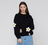 Multi Flower Dot Smile Sweatshirt