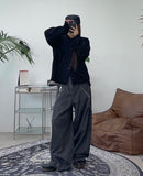 Cabello cutting line denim pants