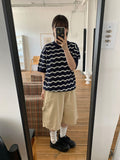 [unisex] Peribi Round Wave Short Sleeve Knit