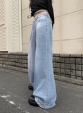 Aker Hood Washing Wide Denim Pants