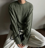 Ribbed Detail Knitted Slab Tee