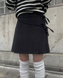 Etsu suede ribbon mini skirt