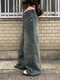 Weven Vintage Washed Denim Wide Pants