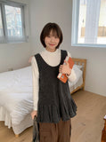 Rioki Pleats Sleeveless Knit One Piece