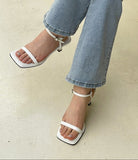 Viva Square Strap Sandals Heel (7cm)