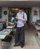 Mono Two-Tuck Wide Slacks