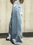 Dao Cat Washing Wide Denim Pants