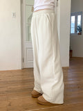 Uno brushed golden corduroy long wide pants