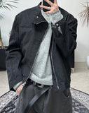 Karen Diagonal Herringbone Crop Jacket