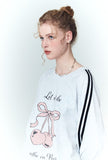 Ribbon Cherry Track Raglan Long Sleeve