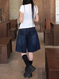 [Plan] Delle Short Bermuda Washing Denim Pants