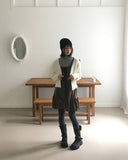 Kum Velvet Ribbon Frill Mini One Piece