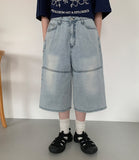 Shuna Summer Cut Washing Light Blue Bermuda Denim Pants