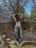 Funky Damage Wide Denim Pants