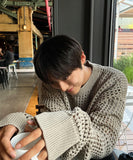 Mesh warmer round knit