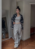 reverse pott track wide training pants