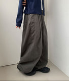 Pocol Pintuck Cotton Wide Balloon Pants