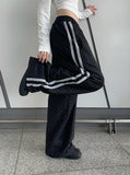 Tuki Dot Lace Line Track Wide Pants