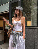 Sideline eyelet halter top