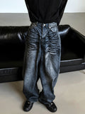 Mud Washing Denim Pants