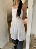 Royun Punching Layered Sleeveless Midi One Piece