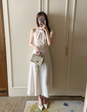 Cosette Halter Flare Long One Piece