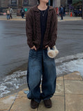 Capital Blue Black Washed Balloon Denim PT